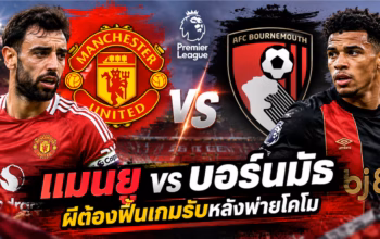 กราฟิกประกอบบทวิเคราะห์ แมนยู พบ บอร์นมัธ พรีเมียร์ลีก